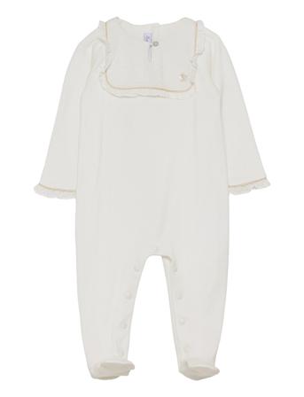 Délicatesse Soft Cotton Sleepsuit Pyjamas Sie Jumpsuit Creme Tartine Et Chocolat