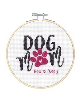 Broderikit Billede Dog mom - Dimensions