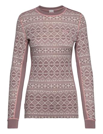 Hjerte Ls Base Layer Tops Rosa Kari Traa*Betinget Tilbud