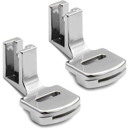 2 st silversymaskinsfot, universella symaskintillbehör, rynkfot, syfållfot, lämplig för tunna till medeltjocka tyger