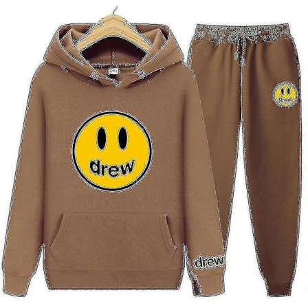 Drew House 2022 Justin Bieber Mote Herre Treningsdresser Menn Høst Vinter Merke Hettegensere Joggedresser Streetwear Atletiske Sett Høy Kvalitet