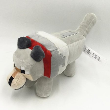 Minecraft-pehmolelu Steve Rosa Gris Tiger Kissa Ender Lohikäärme Hämähäkki Zombi Mies Rag Doll[HSF] 35cm iso susi