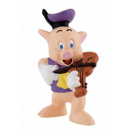 Bullyland Figur Disney De Tre Små Grisarna - Lila Fiedler Fiol