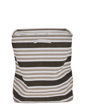 house doctor | Storage Basket, Store, Brown Stripe | 40X40X50CM