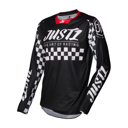 Maglia Cross Just1 J-Force Racer Nero-Bianco XS