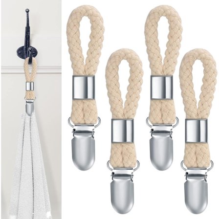 10-pack handduksklämmor, handdukshållare, badrumshanddukskrok, skåpshanddukshållare, klämmor för att hänga handdukar