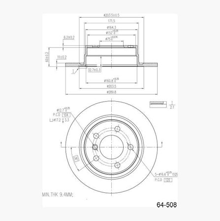 Bromsskiva belagd - Biltema