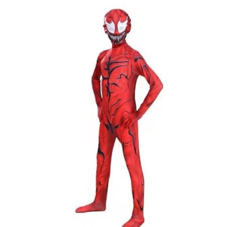 Venom Carnage Spider-Man Cosplay Kostyme for Gutter for Festdrakt Jumpsuit 9-11 år