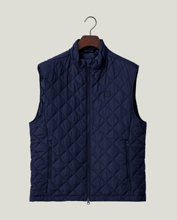 Lexington Klassisk quiltet vest, mørkeblå