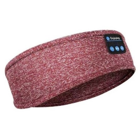 Sovhörlurar - Pannband & Ögonmask med Bluetooth Hörlurar röd