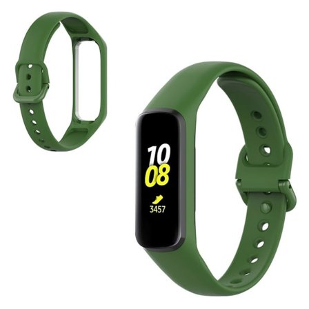 Samsung Gear Fit2 silikone frame - militærgrøn