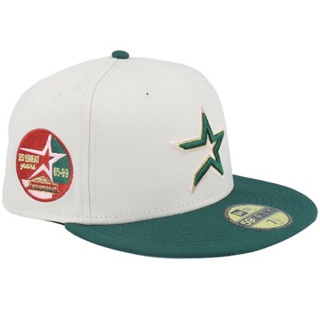 New Era - MLB Beige fitted Czapka Z Daszkiem - Houston Astros Ocean Trail 59FIFTY 35 Years Anniversary Stone/Green Fitted @ Hatstore