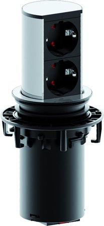 BACHMANN Popup Elevator Uttag höj- och sänkbar 2 x schuko, Strömbrytare & vägguttag