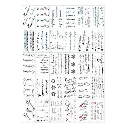 30-pack Faketatueringar Temporära Tatueringar Fejk Fake Tattoo