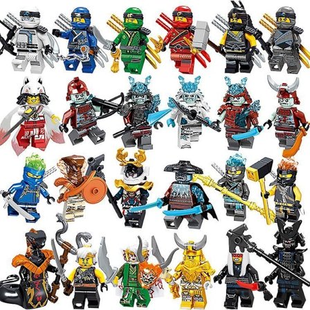 24 Pack Ninja Minifigures Set Action Figure Anime Shinobi Doll Kids Toys Birthday Party Gifts For Adults And Children Boys Girls