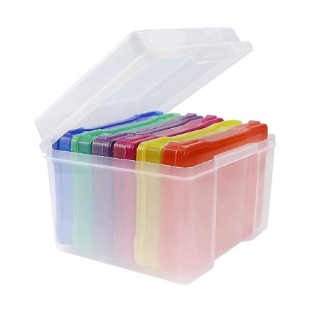 5x7 Tommer Foto Opbevaringsboks Foto Organizer Billed Opbevaringsbeholdere Multifarvet Plastik Foto Craf