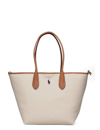 Polo Ralph Lauren Bellport Canvas Medium Tote - Cream - ONE SIZE