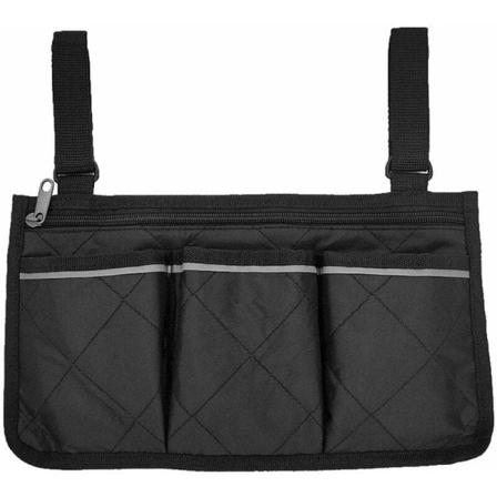 Flere lommer Stor kapasitet Rullestol Armlenesidelomme Rullestoloppbevaring Organizer Svart