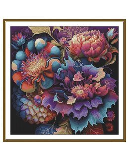 Broderikit Tavla Tropiskt Blomster - Nova Sloboda