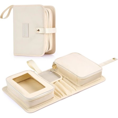 Rejse Makeup Taske til Kvinder til Kosmetik, Børster og Toiletartikler, Kompakt og Bærbar Makeup Organizer, Stor Kapacitet Opbevaring Co