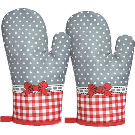 1 par (Arc Grey) Ovnshansker, Kjøkkenhansker, Grillhanske, He