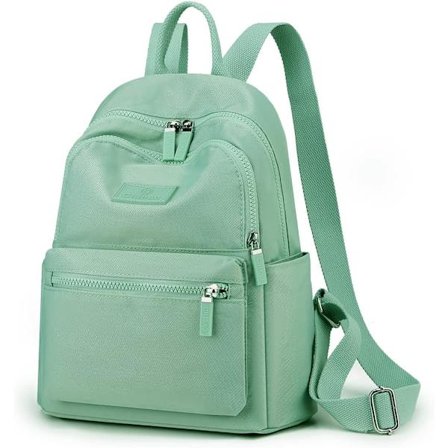 Collants Mini Rygsæk til Kvinder i Nylon Letvægts Rygsæk Pung Rejse Dagstaske (Lysegrøn)_xx