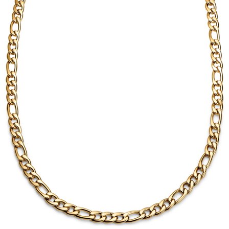Essentials | 10 mm Gold-tone Figaro Chain Necklace for Men - Chain necklaces