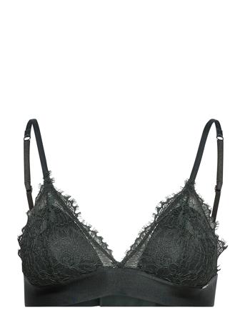 Bra Nora Triangle Bralette Fas Lingerie Bras & Tops Soft Bras Triangle Bras Sort Lindex