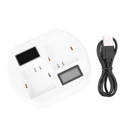 SEIVI USB Snabbladdare för Arlo Pro 2 Pro Walk Light Batteri Dubbel LCD Smart Basladdare