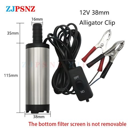 30L/min 12V 24V Elektrisk Dykpumpe Diesel Brændstof Vand Olie Bil Lejr Fisk Petroleum Olie Brændstof Overførselspumpe Bærbar Mini Pumpe