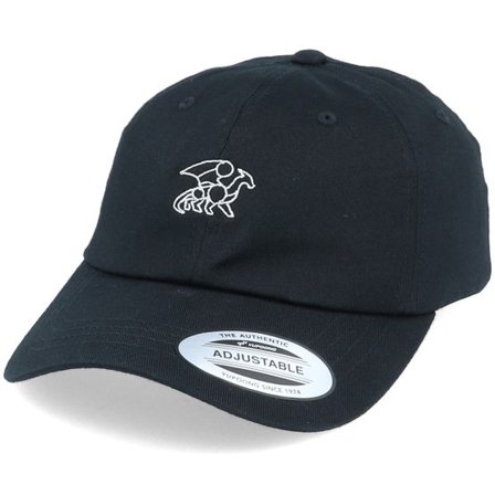 Iconic - Svart unconstructed Keps - Tiny Dragon Organic Black Dad Cap @ Hatstore