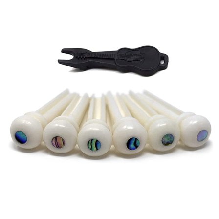 Rene knoglebroer med abalone-prik indlæg til 6 & 12 strengs A