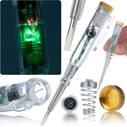 Jännitetesteri Ruuvimeisseli Rosfix – Valo- ja Aani-Ilmaisin | 70-250V | CR-V Teras | Sähkötöihin