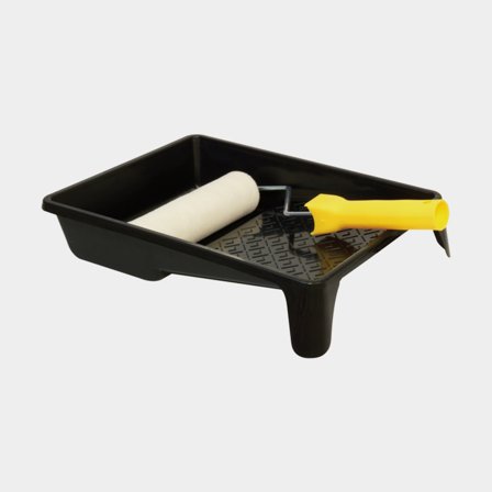 Juego de rodillos, lana de mohair, 18 cm, marco de rodillo + bandeja de rodillo + 1 funda de rodillo