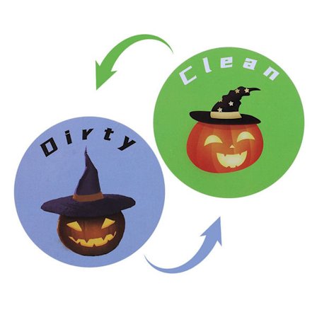 Kylskåpsmagneter Magnetisk klistermärke för diskmaskin 7