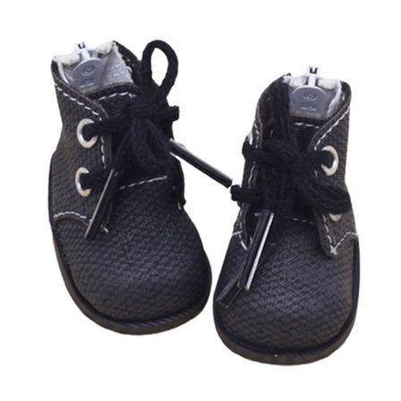 Dukkesko trygge fantasi gummi jente dukke sko tilbehør for barn(svart grå)