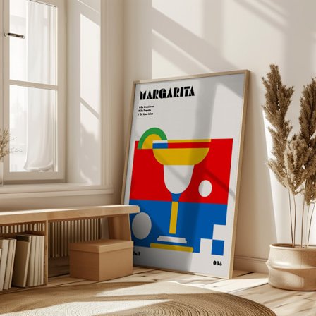 Margarita Bauhaus Cocktail Poster 50x70 cm