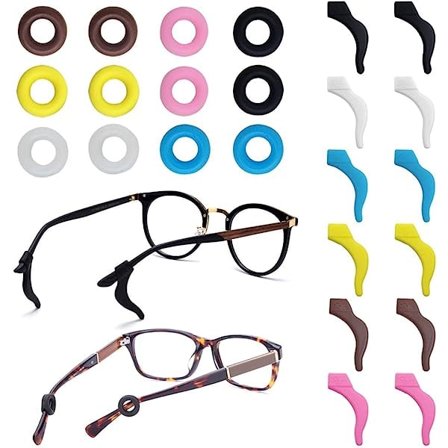 12 par skridsikre silikone brilleholdere til solbriller eller læsebriller
