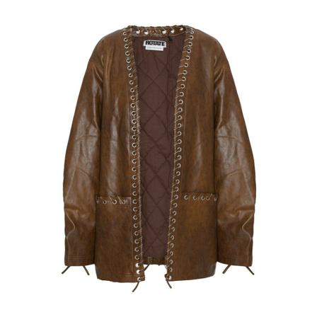 Rotate Birger Christensen, Leather Jackets Brązowy, Kobieta, Rozmiar: S