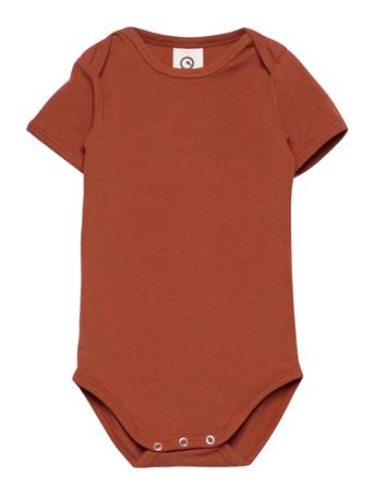 Cozy Me S/S Body Bodies Short-sleeved Röd Müsli By Green Cotton