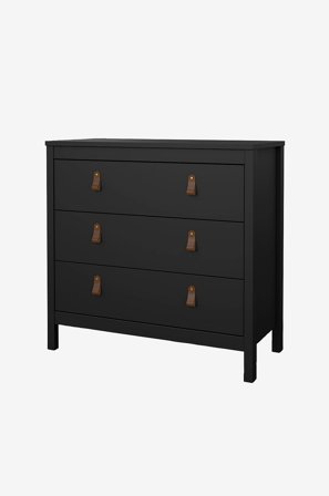 Tvilum - Madrid Kommode 3 skuffer - Sort - Kommoder - Fra Homeroom
