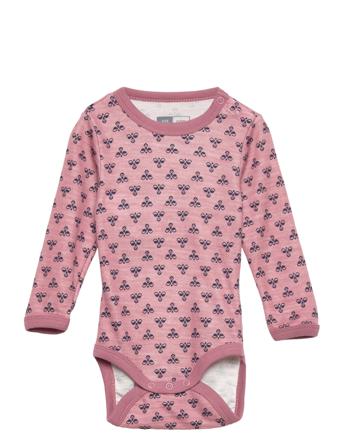 Hmlbambo Body Ls Bodies Long-sleeved Rosa Hummel