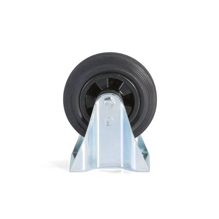 Fast hjul, 160x40 mm, 135 kg, massivt gummi