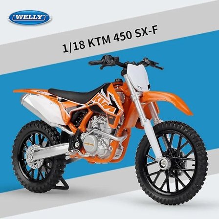 Welly 1:18 Ktm 450 Sx-f Alloy Motorcykelmodell Diecast Metall Leksaksmotorcykelmodell Hög Simulering Samling Barnleksaker Present Db