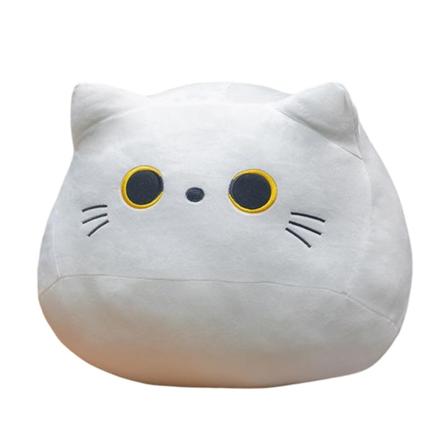 40 cm plysch kattkuddar Mini djurkaraktärer Lämplig för barn Kid Baby White And Yellow Eyes length 30cm