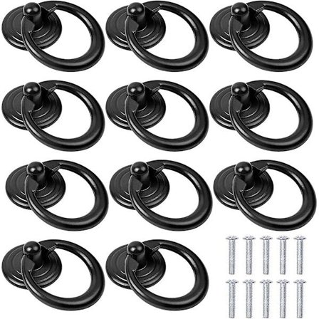 10 stk svarte skaphåndtak metall dørhåndtak skuffering klips