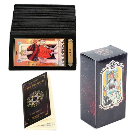 Vintage Tarotkortlek 78 Kort Rider Framtida Spel Färgglad Låda