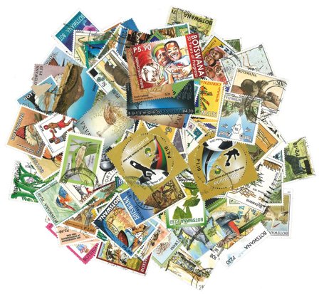 Botswana - Frimærkepakke - 200 forskellige