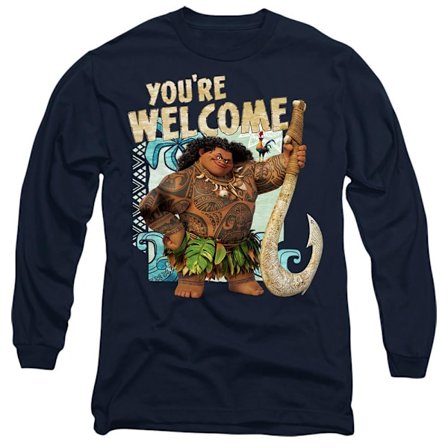Moana Unisex Vuxen You're Welcome Maui T-Shirt XL Navy