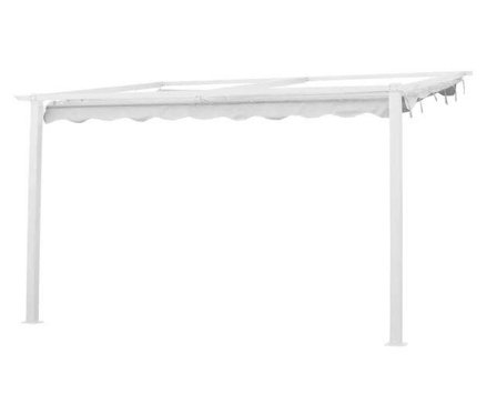Jabo 10147 Pergola väggfast, 3 x 4 m, vit, Uterum